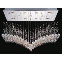 11 Light Flush Mount With Chrome Finish