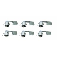 Elitco Lighting Icat3Rgu10Led6Pk Recessedlightfixture 3 Icat Remodel Housing 120V Socket Led Gu10 Bulb 15W Max 6 Pack