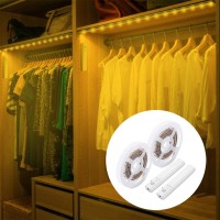 Amagle Led Dual Mode Motion Night Light, Flexible Led Strip With Motion Sensor Closet Light For Bedroom Cabinet 3000K (Warm White,2 Pack,3.2Ft