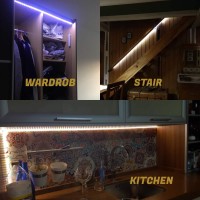 Amagle Led Dual Mode Motion Night Light, Flexible Led Strip With Motion Sensor Closet Light For Bedroom Cabinet 3000K (Warm White,2 Pack,3.2Ft