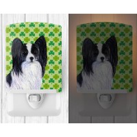 Carolines Treasures Ss4436Cnl Papillon St Patricks Day Shamrock Portrait Ceramic Night Light Compact Ulcertified Ideal For