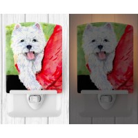 Carolines Treasures Ss8784Cnl Westie Ceramic Night Light Compact Ulcertified Ideal For Bedroom Bathroom Nursery Hallway