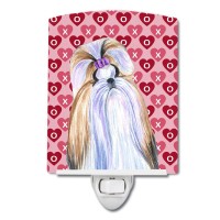 Carolines Treasures Ss4465Cnl Shih Tzu Hearts Love And Valentines Day Portrait Ceramic Night Light Compact Ulcertified Idea