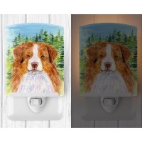 Carolines Treasures Ss8317Cnl Australian Shepherd Ceramic Night Light Compact Ulcertified Ideal For Bedroom Bathroom Nurse