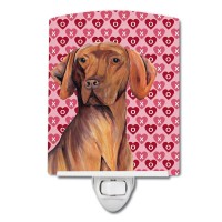 Carolines Treasures Sc9261Cnl Vizsla Hearts Love And Valentines Day Portrait Ceramic Night Light Compact Ulcertified Ideal