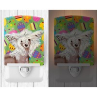 Carolines Treasures Lh9437Cnl Chinese Crested Easter Eggtravaganza Ceramic Night Light Compact Ulcertified Ideal For Bedroom