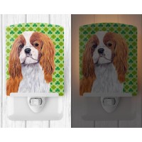 Carolines Treasures Sc9314Cnl Cavalier Spaniel St Patricks Day Shamrock Portrait Ceramic Night Light Compact Ulcertified I