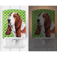 Carolines Treasures Sc9292Cnl Basset Hound St Patricks Day Shamrock Portrait Ceramic Night Light Compact Ulcertified Ideal