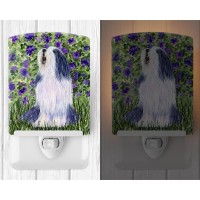 Carolines Treasures Ss8602Cnl Bearded Collie Ceramic Night Light Compact Ulcertified Ideal For Bedroom Bathroom Nursery H