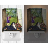 Carolines Treasures Ss8535Cnl Little Girl With Her Bernese Mountain Dog Ceramic Night Light Compact Ulcertified Ideal For Be