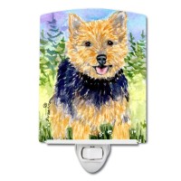 Carolines Treasures Ss8894Cnl Norwich Terrier Ceramic Night Light Compact Ulcertified Ideal For Bedroom Bathroom Nursery