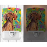 Carolines Treasures Sc9458Cnl Vizsla Easter Eggtravaganza Ceramic Night Light Compact Ulcertified Ideal For Bedroom Bathroo