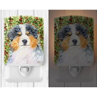 Carolines Treasures Ss8848Cnl Australian Shepherd Ceramic Night Light Compact Ulcertified Ideal For Bedroom Bathroom Nurse