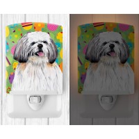 Carolines Treasures Sc9463Cnl Shih Tzu Easter Eggtravaganza Ceramic Night Light Compact Ulcertified Ideal For Bedroom Bathr