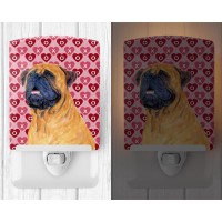 Carolines Treasures Ss4520Cnl Mastiff Hearts Love And Valentines Day Portrait Ceramic Night Light Compact Ulcertified Ideal