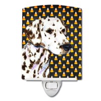 Carolines Treasures Ss4262Cnl Dalmatian Candy Corn Halloween Portrait Ceramic Night Light Compact Ulcertified Ideal For Bedr