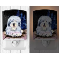 Carolines Treasures Ss8443Cnl Starry Night Old English Sheepdog Ceramic Night Light Compact Ulcertified Ideal For Bedroom B