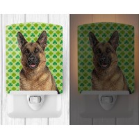 Carolines Treasures Kj1201Cnl St Patricks Day Shamrock German Shepherd Ceramic Night Light Compact Ulcertified Ideal For B