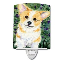 Carolines Treasures Ss8854Cnl Corgi Ceramic Night Light Compact Ulcertified Ideal For Bedroom Bathroom Nursery Hallway K