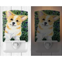 Carolines Treasures Ss8854Cnl Corgi Ceramic Night Light Compact Ulcertified Ideal For Bedroom Bathroom Nursery Hallway K