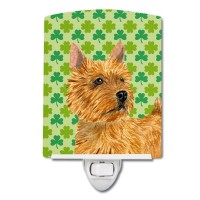 Carolines Treasures Ss4430Cnl Norwich Terrier St Patricks Day Shamrock Portrait Ceramic Night Light Compact Ulcertified Id