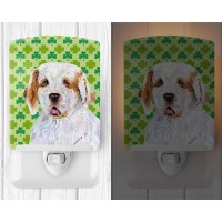 Carolines Treasures Ss4431Cnl Clumber Spaniel St Patricks Day Shamrock Portrait Ceramic Night Light Compact Ulcertified Id