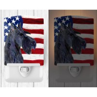 Carolines Treasures Ss4014Cnl Usa American Flag With Scottish Terrier Ceramic Night Light Compact Ulcertified Ideal For Bedr