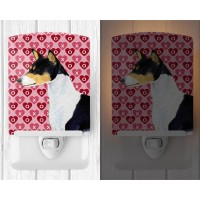 Carolines Treasures Ss4514Cnl Basenji Hearts Love And Valentines Day Portrait Ceramic Night Light Compact Ulcertified Ideal