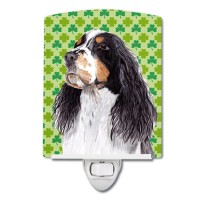 Carolines Treasures Sc9281Cnl Springer Spaniel St Patricks Day Shamrock Portrait Ceramic Night Light Compact Ulcertified I