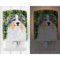 Carolines Treasures Ss8731Cnl Australian Shepherd Ceramic Night Light Compact Ulcertified Ideal For Bedroom Bathroom Nurse