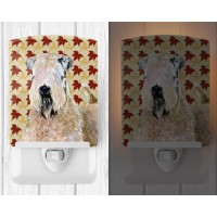 Carolines Treasures Ss4363Cnl Wheaten Terrier Soft Coated Fall Leaves Portrait Ceramic Night Light Compact Ulcertified Ideal