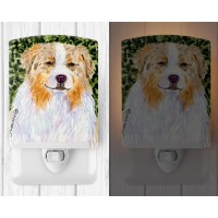 Carolines Treasures Ss8733Cnl Australian Shepherd Ceramic Night Light Compact Ulcertified Ideal For Bedroom Bathroom Nurse