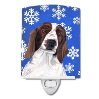 Carolines Treasures Sc9380Cnl Welsh Springer Spaniel Winter Snowflakes Holiday Ceramic Night Light Compact Ulcertified Ideal