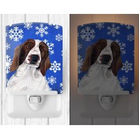 Carolines Treasures Sc9380Cnl Welsh Springer Spaniel Winter Snowflakes Holiday Ceramic Night Light Compact Ulcertified Ideal