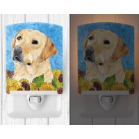 Carolines Treasures Sc9056Cnl Labrador In Summer Flowers Ceramic Night Light Compact Ulcertified Ideal For Bedroom Bathroom