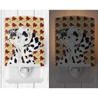 Carolines Treasures Ss4364Cnl Dalmatian Fall Leaves Portrait Ceramic Night Light Compact Ulcertified Ideal For Bedroom Bath