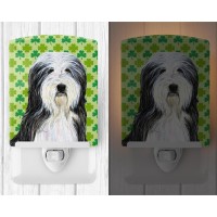 Carolines Treasures Ss4428Cnl Bearded Collie St Patricks Day Shamrock Portrait Ceramic Night Light Compact Ulcertified Ide