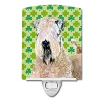 Carolines Treasures Ss4424Cnl Wheaten Terrier Soft Coated St Patricks Day Shamrock Ceramic Night Light Compact Ulcertified