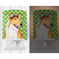 Carolines Treasures Ss4401Cnl Collie Smooth St Patricks Day Shamrock Portrait Ceramic Night Light Compact Ulcertified Idea