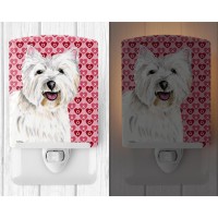 Carolines Treasures Sc9269Cnl Westie Hearts Love And Valentines Day Portrait Ceramic Night Light Compact Ulcertified Ideal