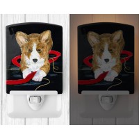 Carolines Treasures Ss8570Cnl Corgi Ceramic Night Light Compact Ulcertified Ideal For Bedroom Bathroom Nursery Hallway K