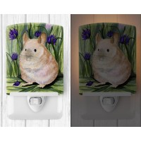 Carolines Treasures Ss8206Cnl Chinchilla Ceramic Night Light Compact Ulcertified Ideal For Bedroom Bathroom Nursery Hallw