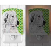 Carolines Treasures Sc9738Cnl Great Pyrenees Lucky Shamrock St Patricks Day Ceramic Night Light Compact Ulcertified Ideal