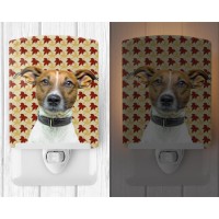 Carolines Treasures Kj1204Cnl Fall Leaves Jack Russell Terrier Ceramic Night Light Compact Ulcertified Ideal For Bedroom Ba