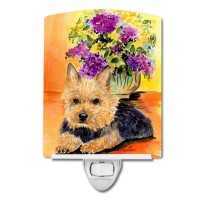 Carolines Treasures Ss8297Cnl Norwich Terrier Ceramic Night Light Compact Ulcertified Ideal For Bedroom Bathroom Nursery