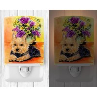 Carolines Treasures Ss8297Cnl Norwich Terrier Ceramic Night Light Compact Ulcertified Ideal For Bedroom Bathroom Nursery