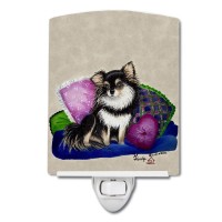 Carolines Treasures Mh1012Cnl Chihuahua On Their Couch Ceramic Night Light Compact Ulcertified Ideal For Bedroom Bathroom