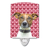 Carolines Treasures Kj1190Cnl Hearts Love And Valentines Day Jack Russell Terrier Ceramic Night Light Compact Ulcertified I