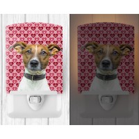 Carolines Treasures Kj1190Cnl Hearts Love And Valentines Day Jack Russell Terrier Ceramic Night Light Compact Ulcertified I