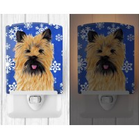 Carolines Treasures Sc9375Cnl Cairn Terrier Winter Snowflakes Holiday Ceramic Night Light Compact Ulcertified Ideal For Bedr